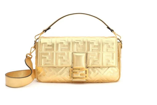 Fendi Replica Baguette Chain Midi Handbag AAAA Gold bag