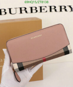 Replica Burberry Elmore wallet Zipped Around pink