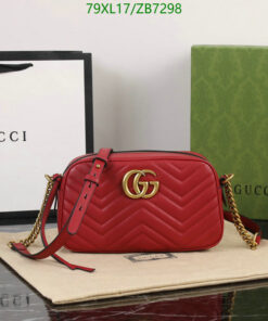 Replica GG RED Marmont small shoulder Gucci bag AAAA