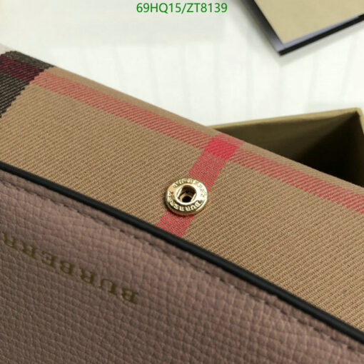 Replica Burberry Wallet House Check Canvas Leather Flap Continental