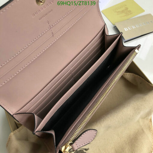 Replica Burberry Wallet House Check Canvas Leather Flap Continental