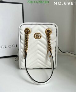 GG Marmont Bag white Mini Leather  Top-Handle AAA+