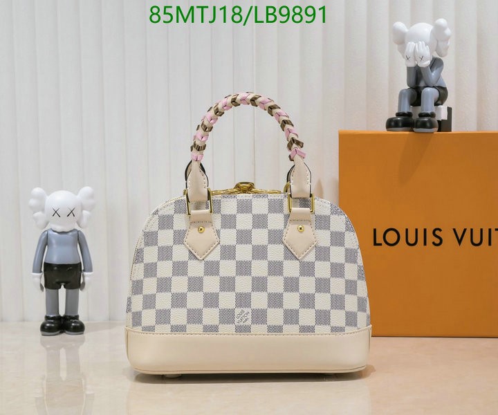 3D model Louis Vuitton Alma BB Bag Damier Ebene Canvas VR / AR / low-poly