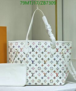 Louis Vuitton Replica Neverfull Tote Monogram Canvas Bag AAAA white