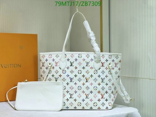 Louis Vuitton Replica Neverfull Tote Monogram Canvas Bag AAAA white