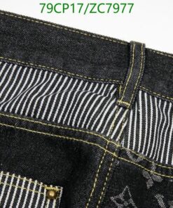 Louis Vuitton 1ABPVN Pool Frayed Hem Straight-Cut Jeans