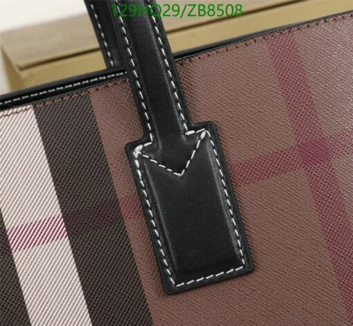 Replica Burberry Tote Check and Leather Medium Bag AAAA