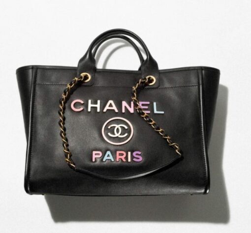 Replica Chanel Deauville Bag With Colored Logo AAAA