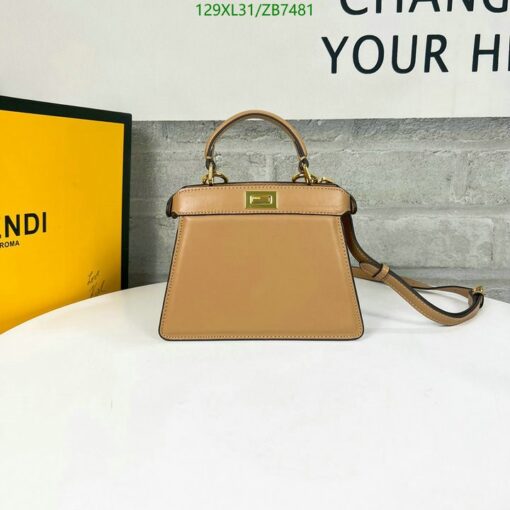 Replica FENDI Peekaboo ISeeU Small AAAA beige