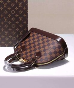 Louis Vuitton LV alma BB damier Ebène Handbag Brown AAAA