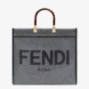 Fendi Sunshine Large Black leather shopping bag AAAA+