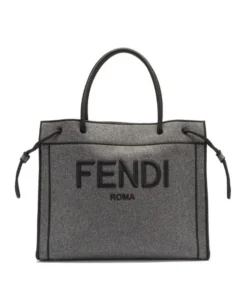 Fendi Sunshine Grey Canvas Medium Shopping Bag AAAA+