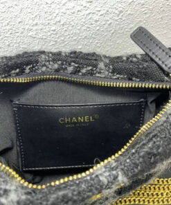 Replica Chanel Tweed Hobo Handbag AS3562 Grey Black
