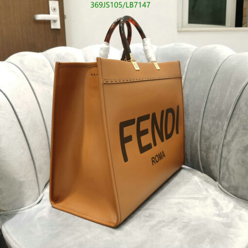 Fendi Sunshine Large Brown leather shopper Mirror Quality 1:1