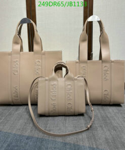 Chloé small woody tote bag with shoulder strap Mirror 1:1 